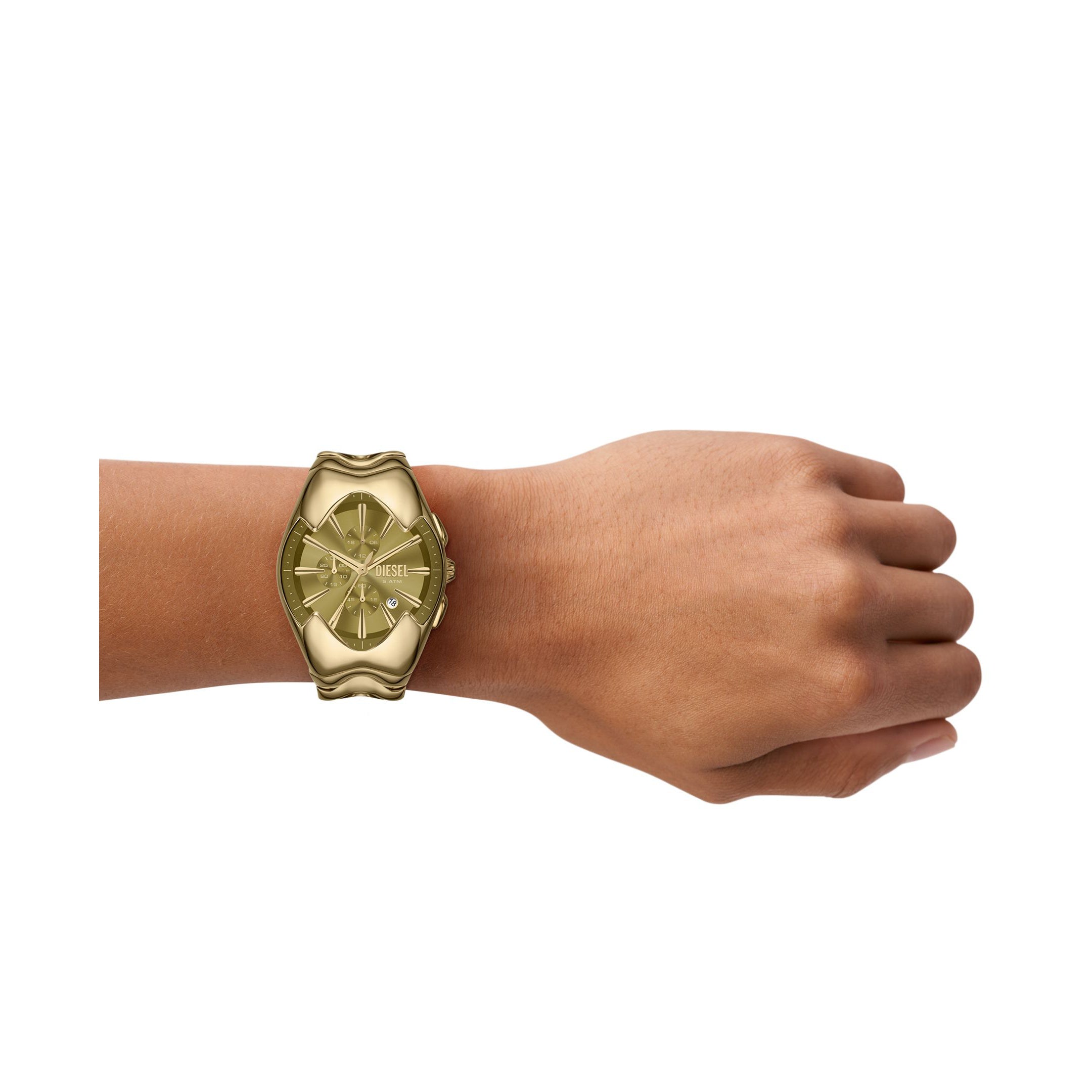 Diesel Mercurial 45mm Gold Dial Men's Watch DZ4681