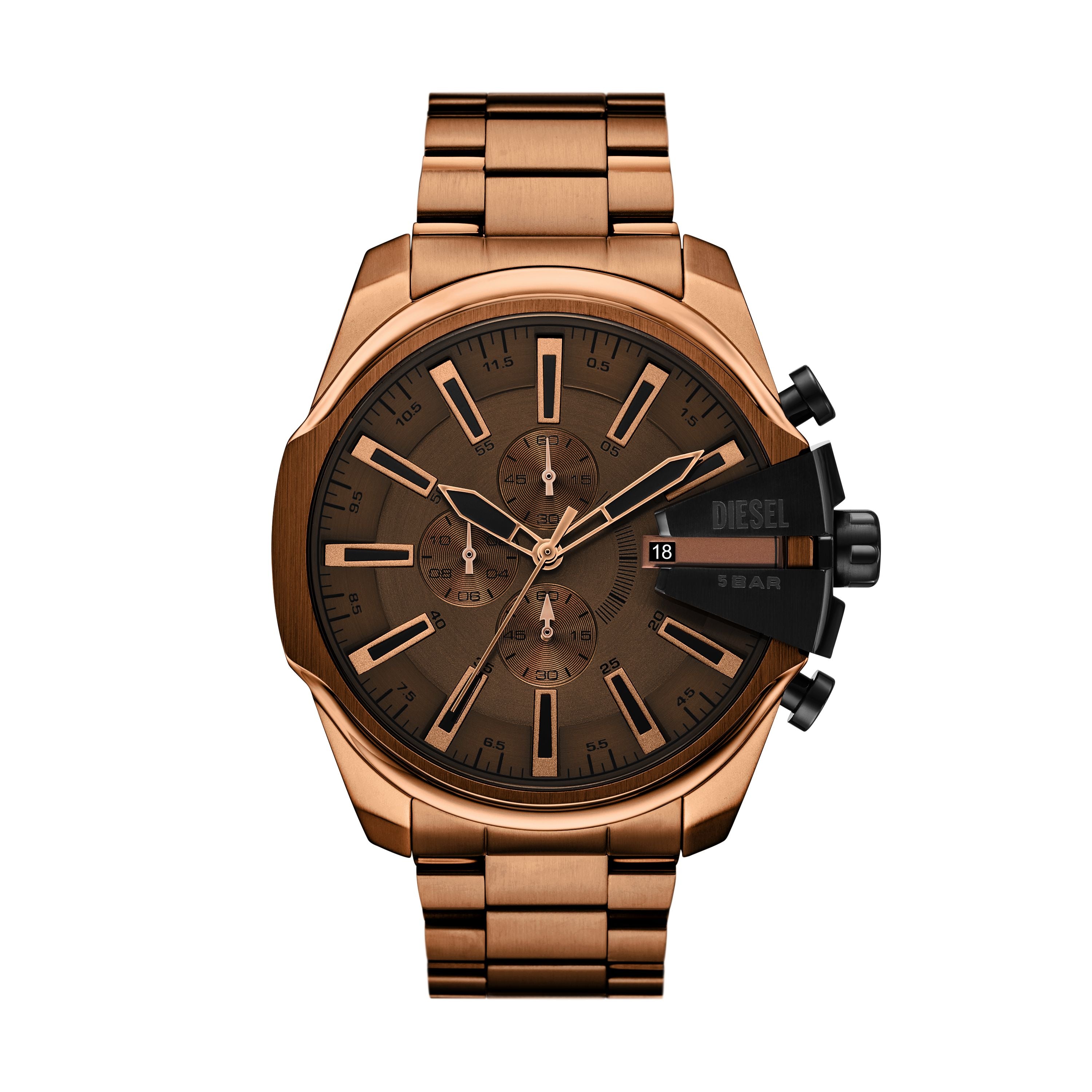 Diesel Mega Chief Slim 48mm Brown Dial Men's Watch DZ4697