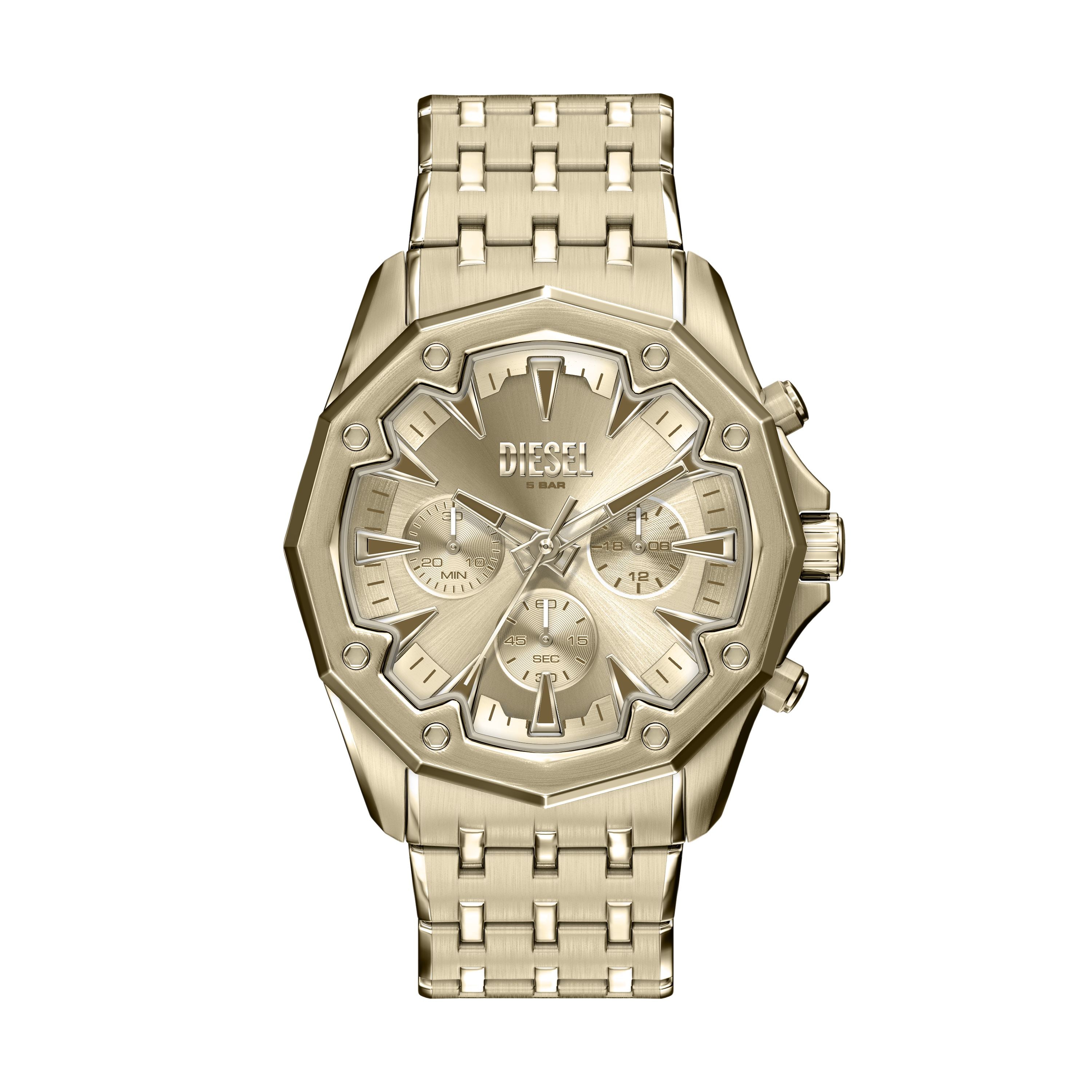 Diesel Stinger 46mm Gold Dial Men's Watch DZ4707