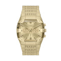Diesel Spiked Cushion 45mm Gold Dial Men's Watch DZ4718