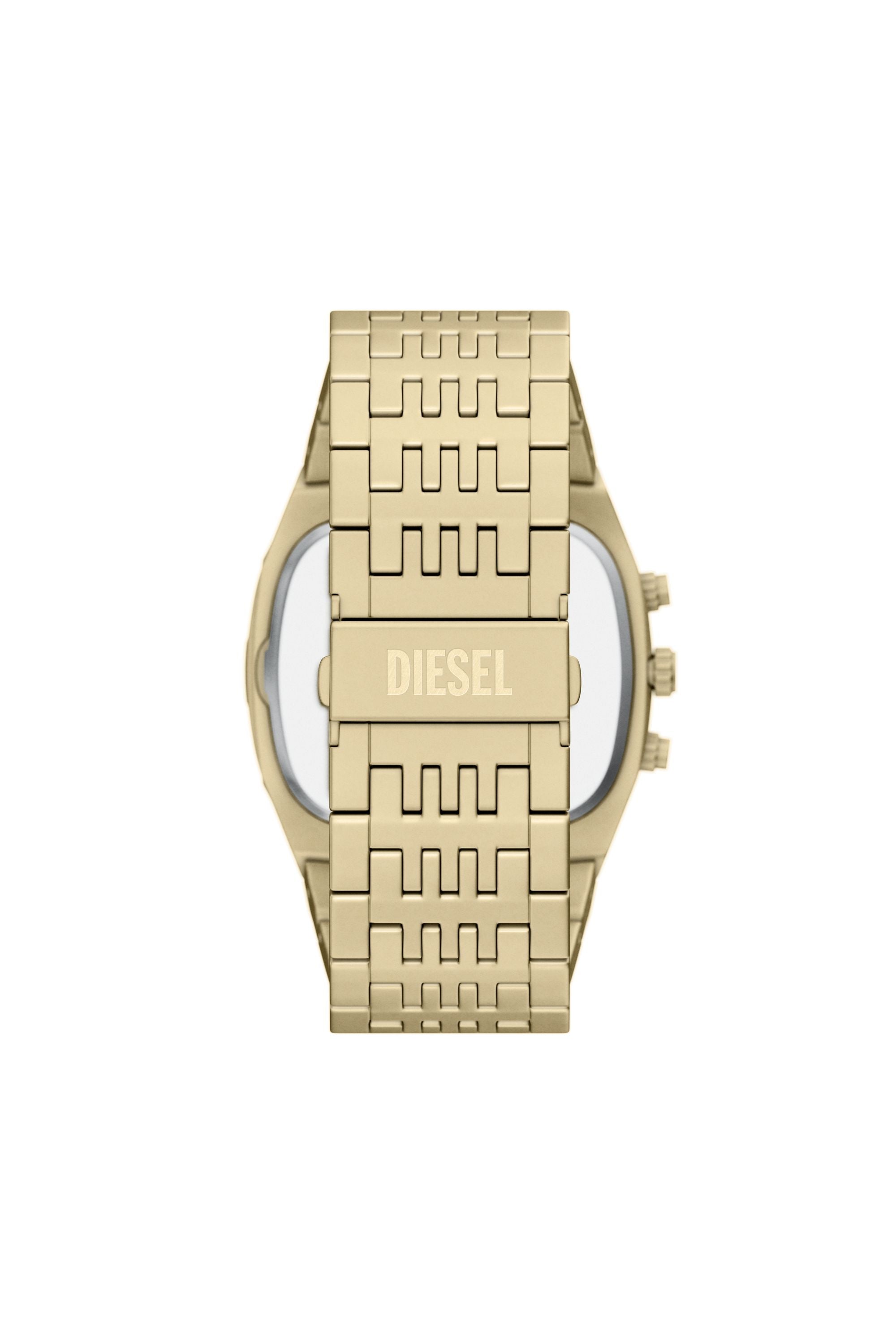Diesel Spiked Cushion 45mm Gold Dial Men's Watch DZ4718