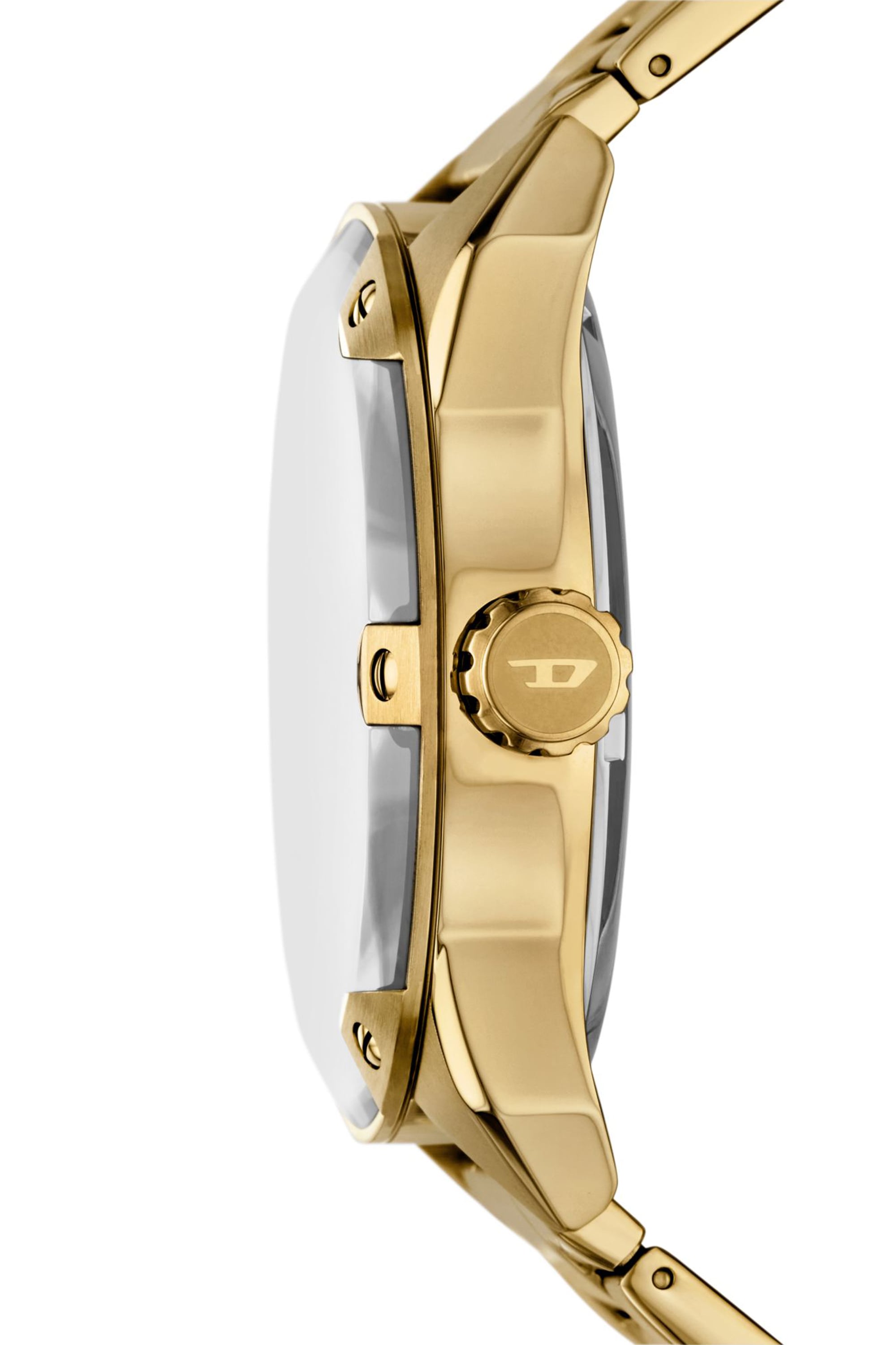 Diesel Spiked 49mm Gold Dial Men's Watch DZ4720