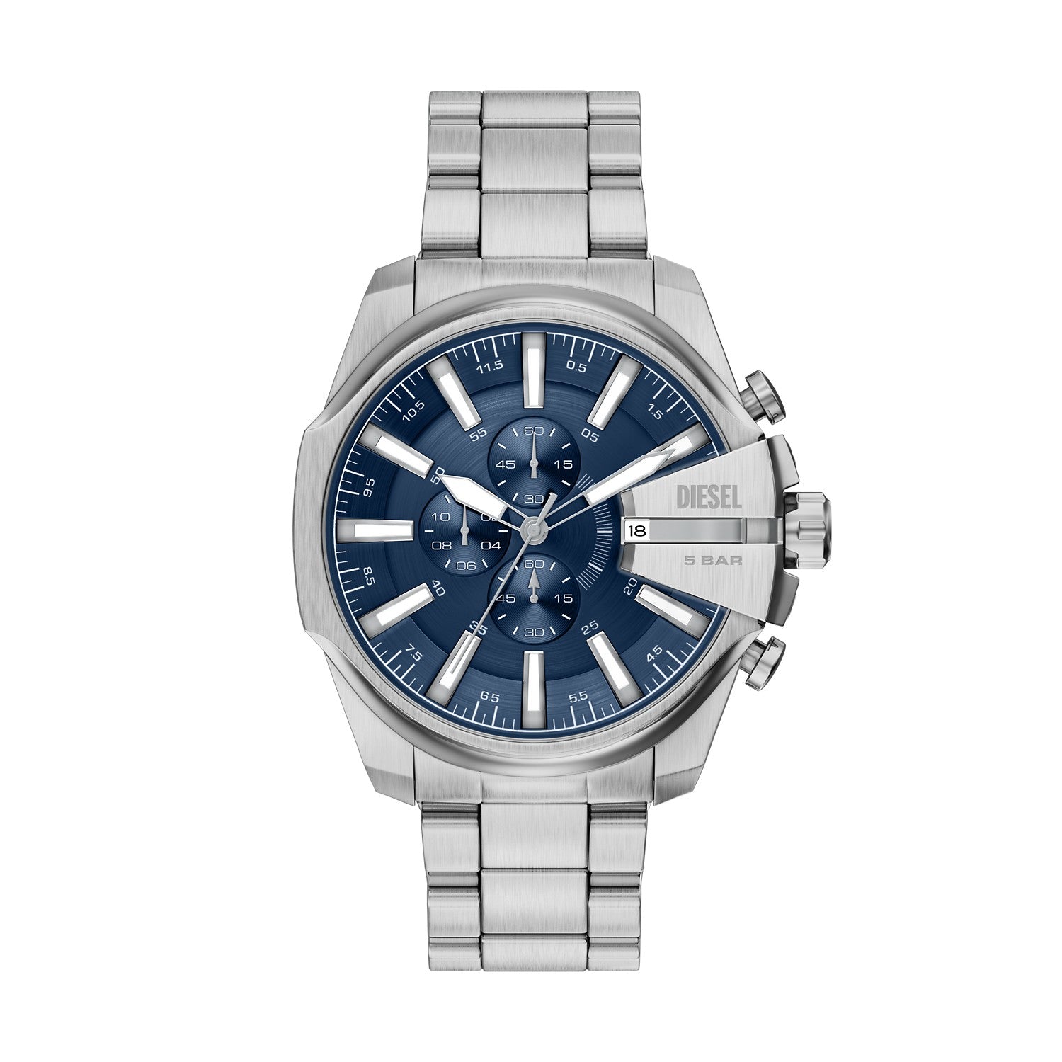 Diesel Mega Chief Slim 48mm Blue Dial Men's Watch DZ4721