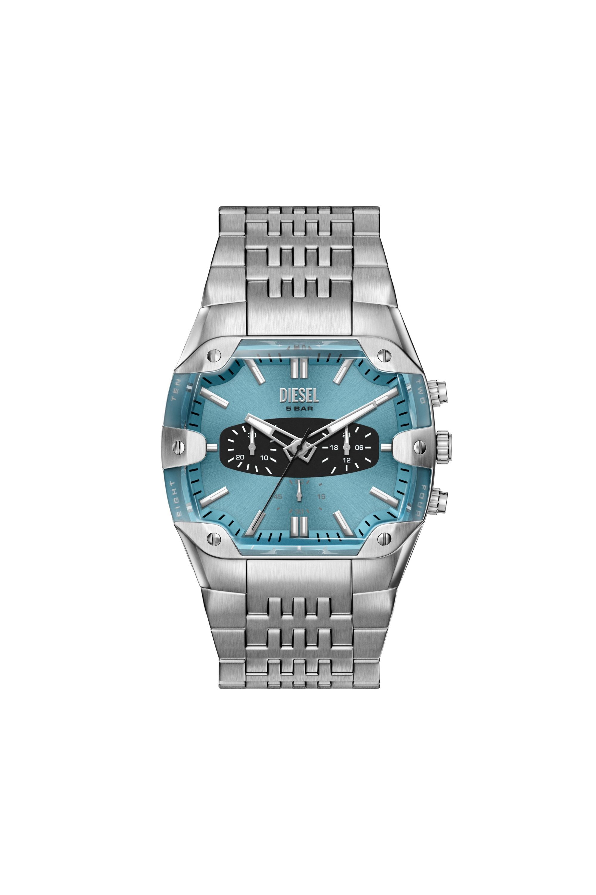 Diesel Spiked Cushion 45mm Blue Dial Men's Watch DZ4725