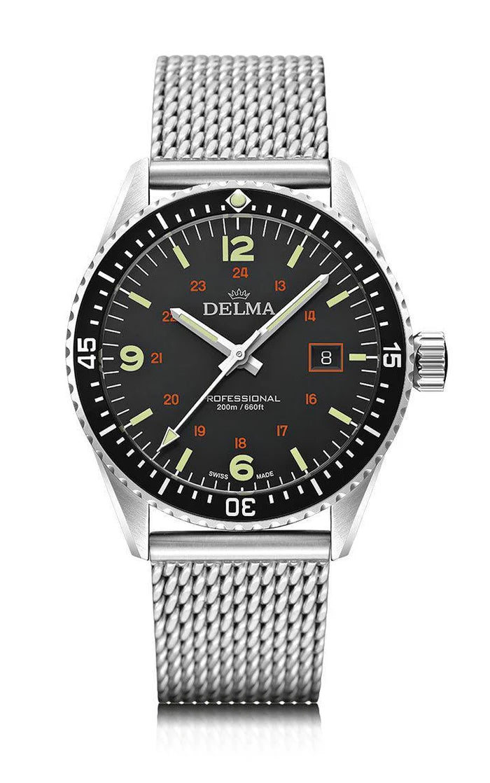 DELMA Cayman Field 42mm Black Dial Men's Watch 41801.708.6.034