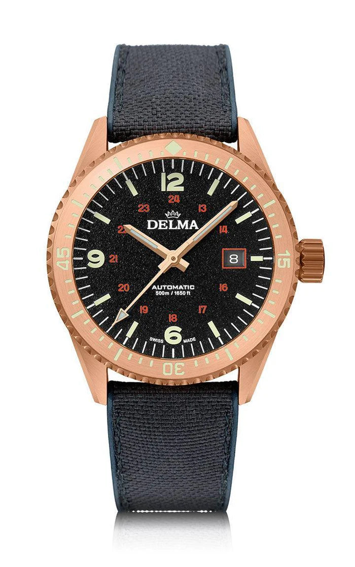 DELMA Cayman Bronze 42mm Black Dial Men's Watch 31601.726.6.034
