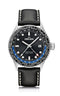 DELMA Cayman Worldtimer Automatic 42mm Black Sunray Dial Men's Watch 41601.710.6.031