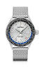 DELMA Cayman Worldtimer Automatic 42mm Silver Sunray Dial Men's Watch 41801.710.6.061