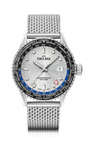 DELMA Cayman Worldtimer 42mm Silver Sunray Dial Men's Watch 41801.712.6.061