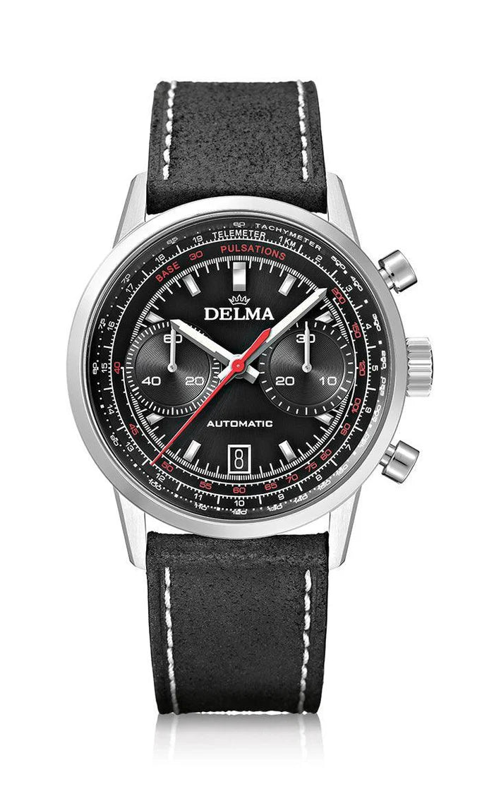 DELMA Continental Pulsometer 42mm Black Dial Men's Watch 41701.702.6.039