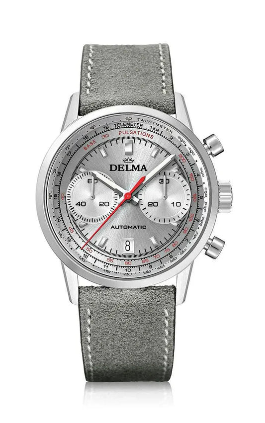 DELMA Continental Pulsometer 42mm Silver Dial Men's Watch 41701.702.6.069