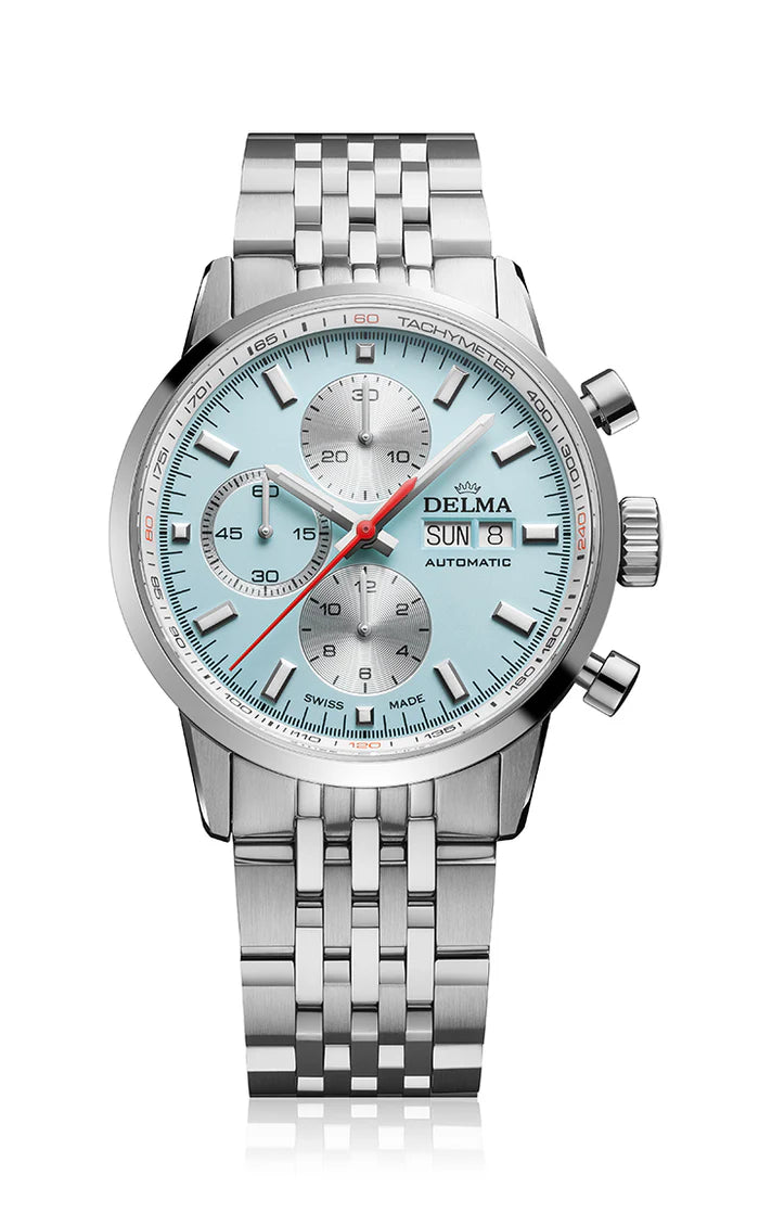 DELMA Continental Automatic 42mm Light Blue Dial Men's Watch 41701.702.6.194