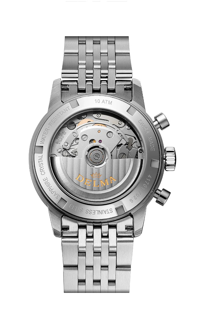 DELMA Continental Automatic 42mm Black Dial Men's Watch 41701.702.6.034