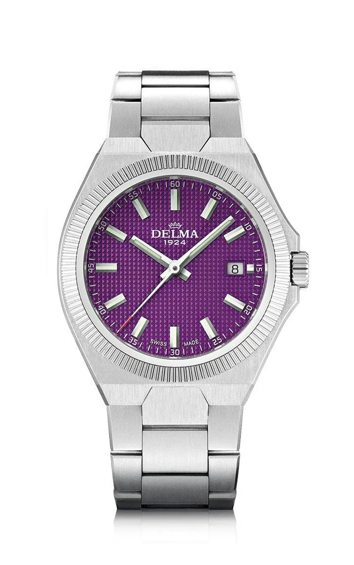 DELMA Midland 40.5mm Purple Dial Men's Watch 41701.642.6.211