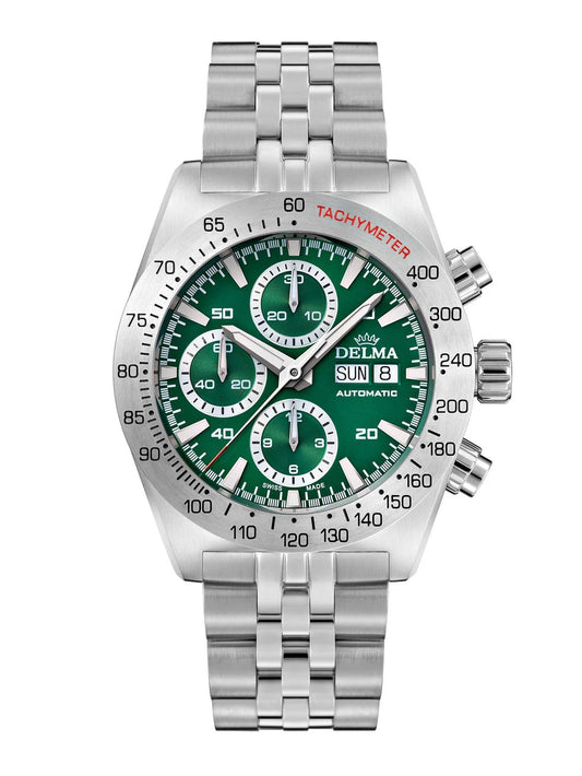 DELMA Montego 42mm Green Sunray Dial Men's Watch 41701.732.6.141