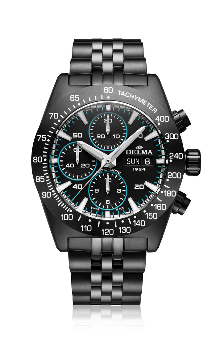 DELMA Montego Black Edition 42mm Black Sunray Dial Men's Watch 44701.732.6.033