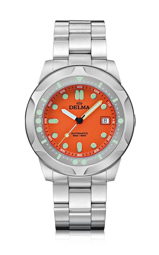 DELMA Quattro 44mm Orange Dial Men's Watch 41701.744.6.154
