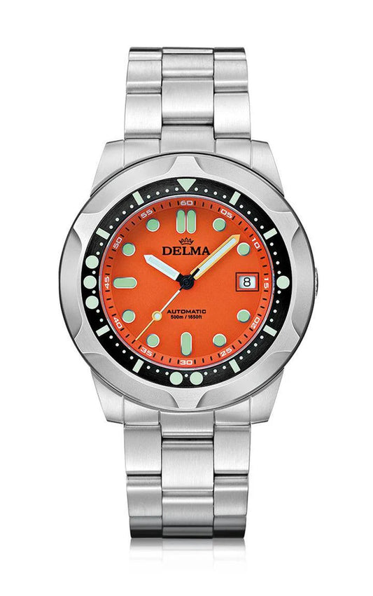 DELMA Quattro 44mm Orange Dial Men's Watch 41701.744.6.158