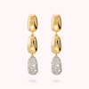 Bronzallure Nugget Drop Earrings with Cubic Zirconia Pavé WSBZ02513Y.WR