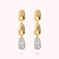 Bronzallure Nugget Drop Earrings with Cubic Zirconia Pavé WSBZ02513Y.WR
