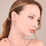 Bronzallure Nugget Drop Earrings with Cubic Zirconia Pavé WSBZ02513Y.WR