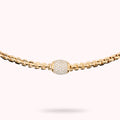 Bronzallure Squared Rolo Link Necklace with Cubic Zirconia Pavé WSBZ02579Y.WR