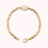 Bronzallure Squared Rolo Link Bracelet with Cubic Zirconia Pavé WSBZ02580Y.WR-18.50