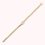 Bronzallure Squared Rolo Link Bracelet with Cubic Zirconia Pavé WSBZ02580Y.WR-18.50