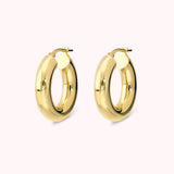 Bronzallure Golden Polished Oval Earrings 3cm WSBZ02646Y.YG