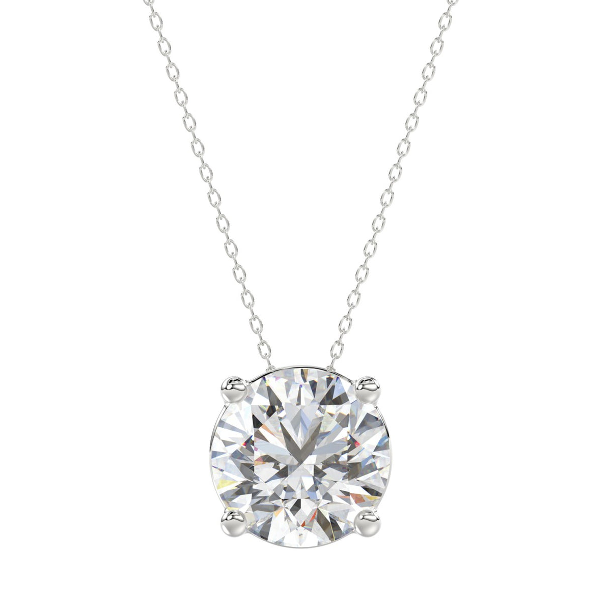 Ethos Creations 4ct Lab Diamond Solitaire Pendant with Chain