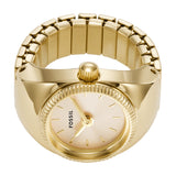 Fossil Watch Ring 15mm Gold Dial Women's Watch ES5246