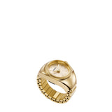 Fossil Watch Ring 15mm Gold Dial Women's Watch ES5246