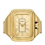 Fossil Raquel Watch Ring 14mm Gold Dial Women's Watch ES5343
