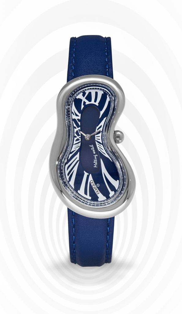 EXAEQUO Classic Melting Watch 28mm Dark Blue Dial Men's Watch EX 0001.0004