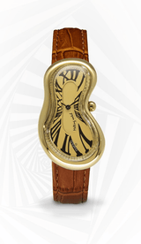 EXAEQUO Classic Melting Watch 28mm Gold Yellow Dial Men's Watch EX 0002.0003