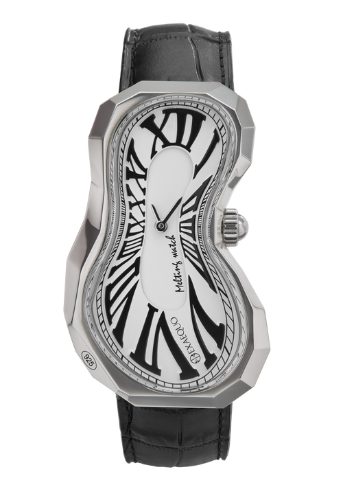 EXAEQUO Polyhedron 925 Melting Watch 35mm White Dial Men's Watch EX0101.0002
