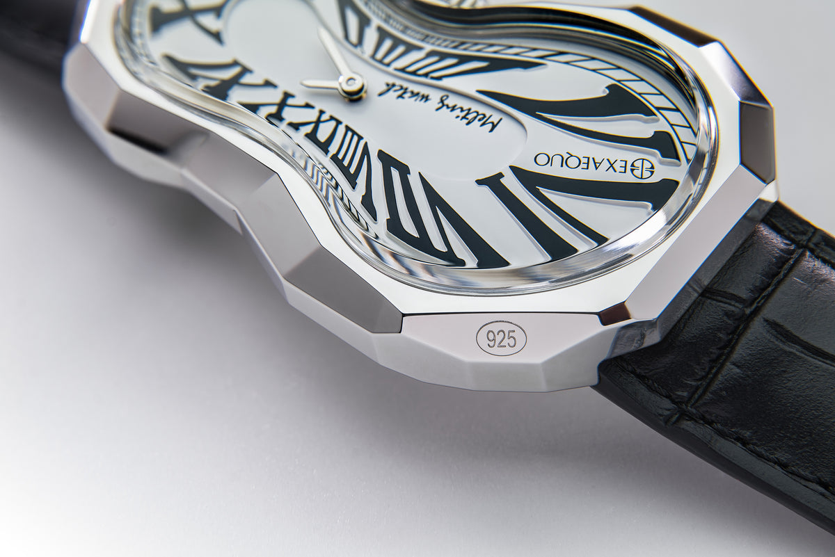 EXAEQUO Polyhedron 925 Melting Watch 35mm White Edition 101 Dial Men's Watch EX0101.0101