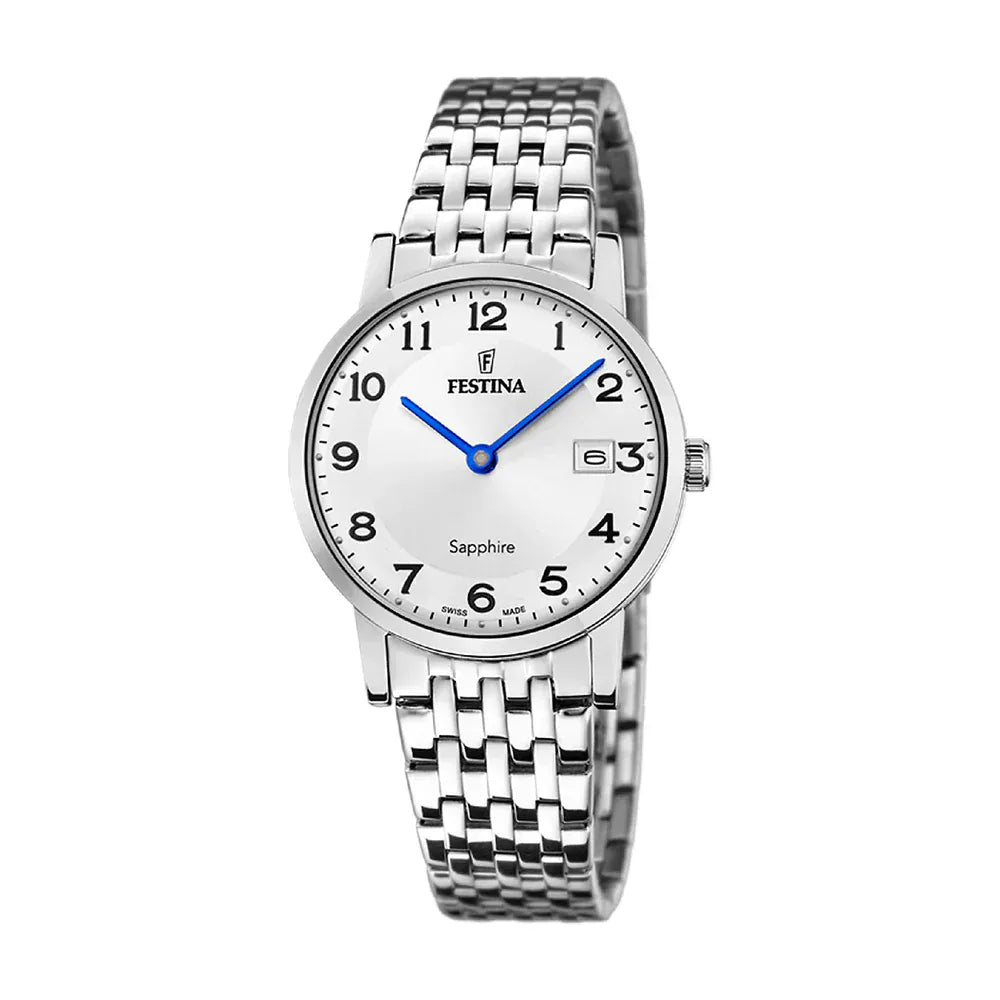 Festina Swiss Sapphire 29mm Silver Dial Women's Watch F20019/4