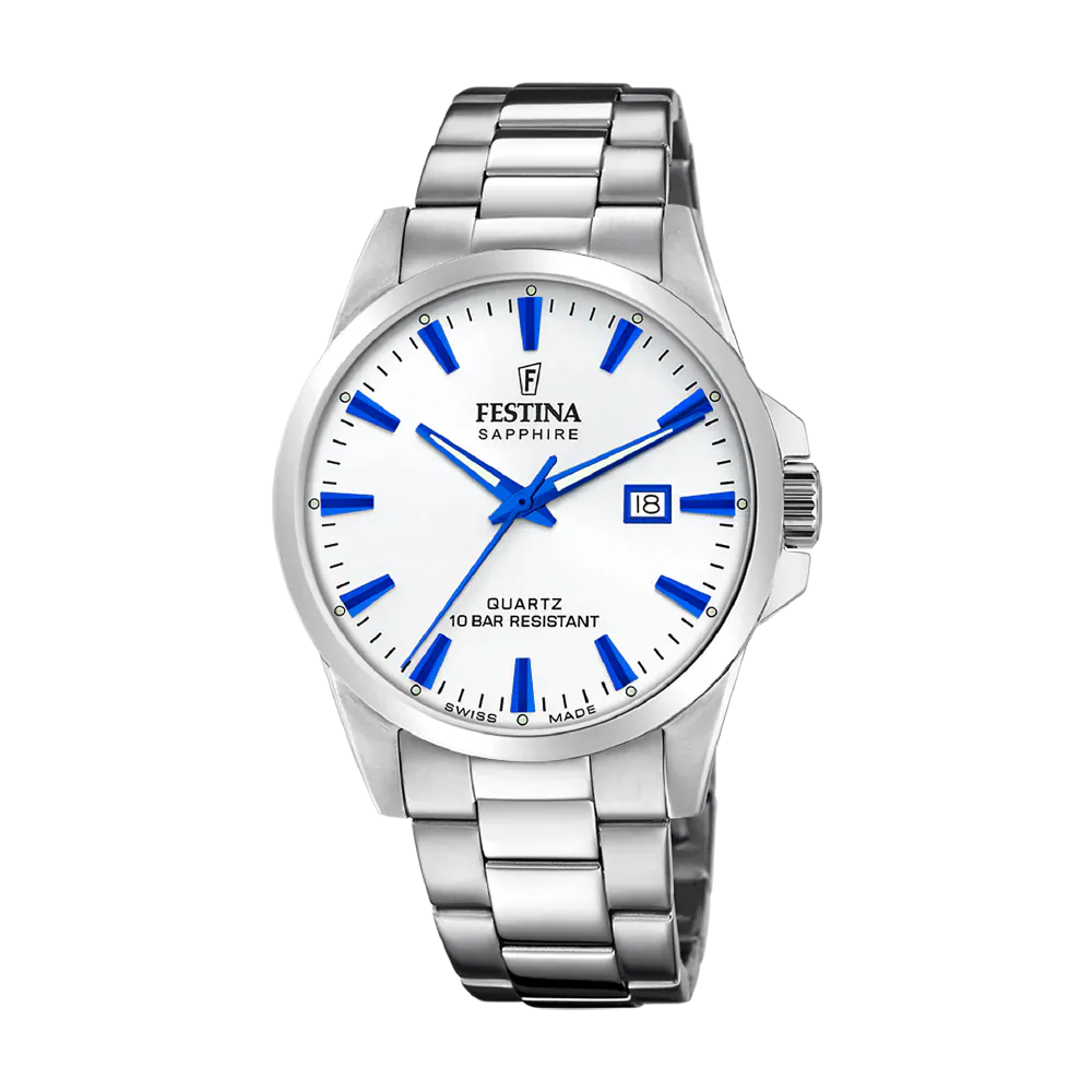 Festina Swiss Classic 41mm Silver Dial Men's Watch F20024/5