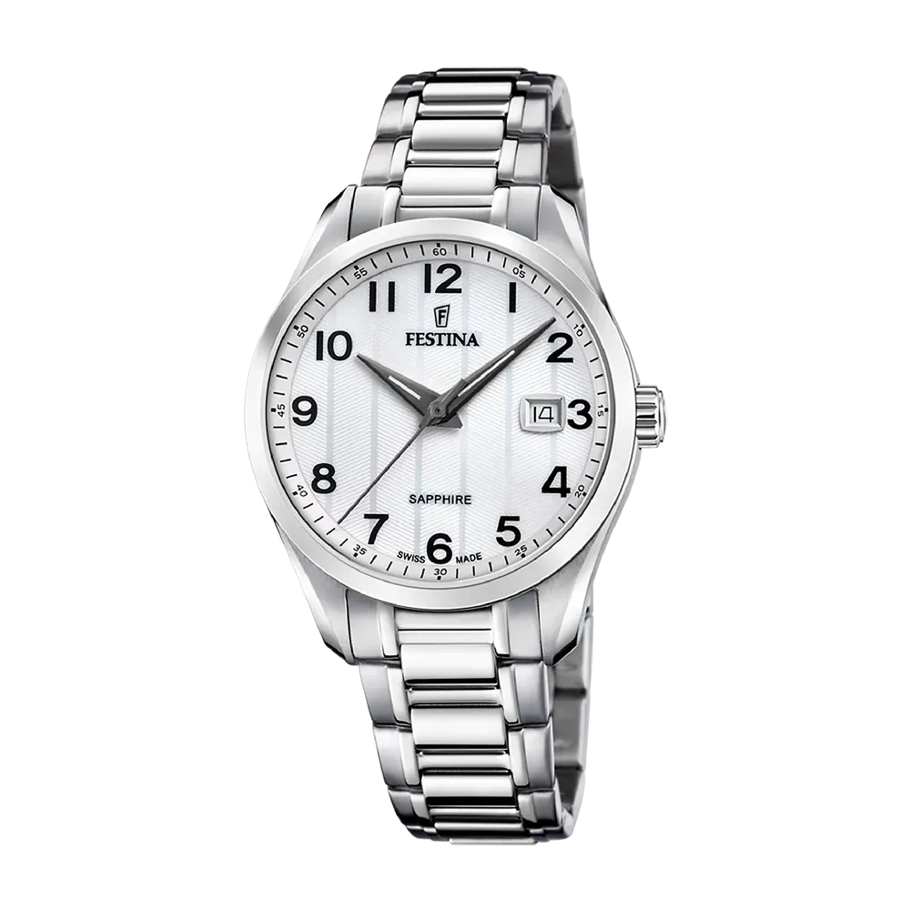 Festina Swiss Classic Sapphire 37mm White Dial Men's Watch F20026/1