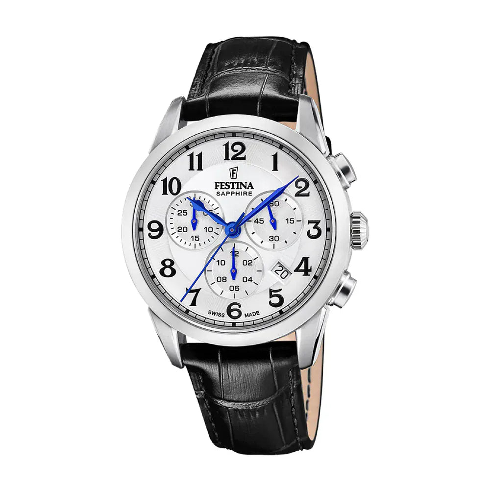 Festina Swiss Chronograph 41mm White Dial Men's Watch F20041/1