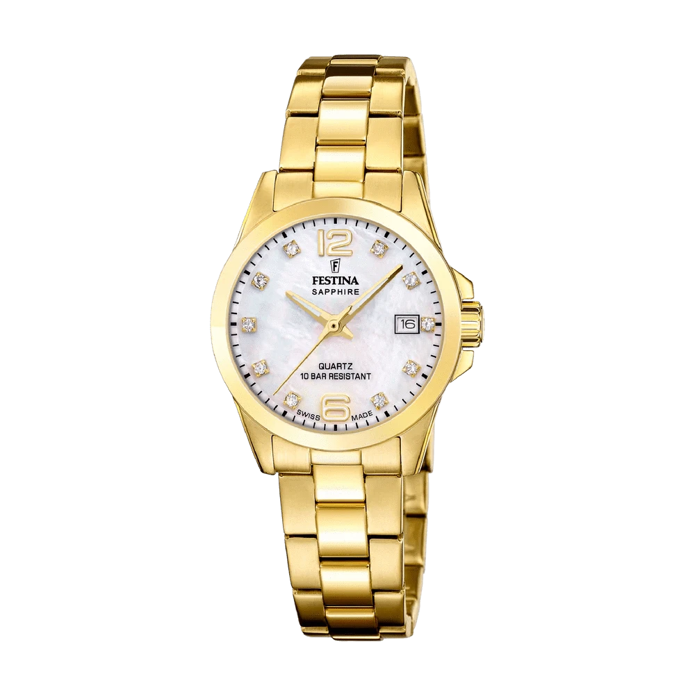 Festina Swiss Classic Sapphire 29mm Beige Dial Women's Watch F20050/1