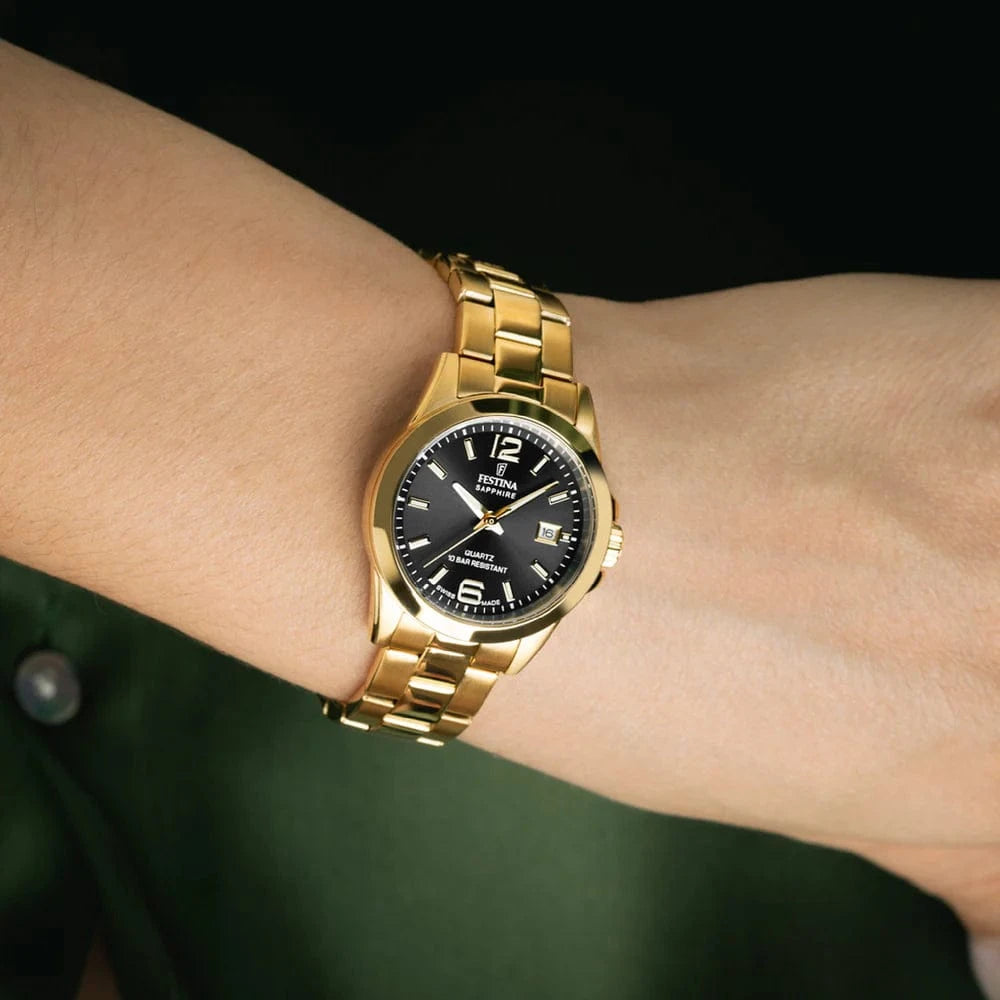 Festina Swiss Classic Sapphire 29mm Black Dial Women's Watch F20050/4