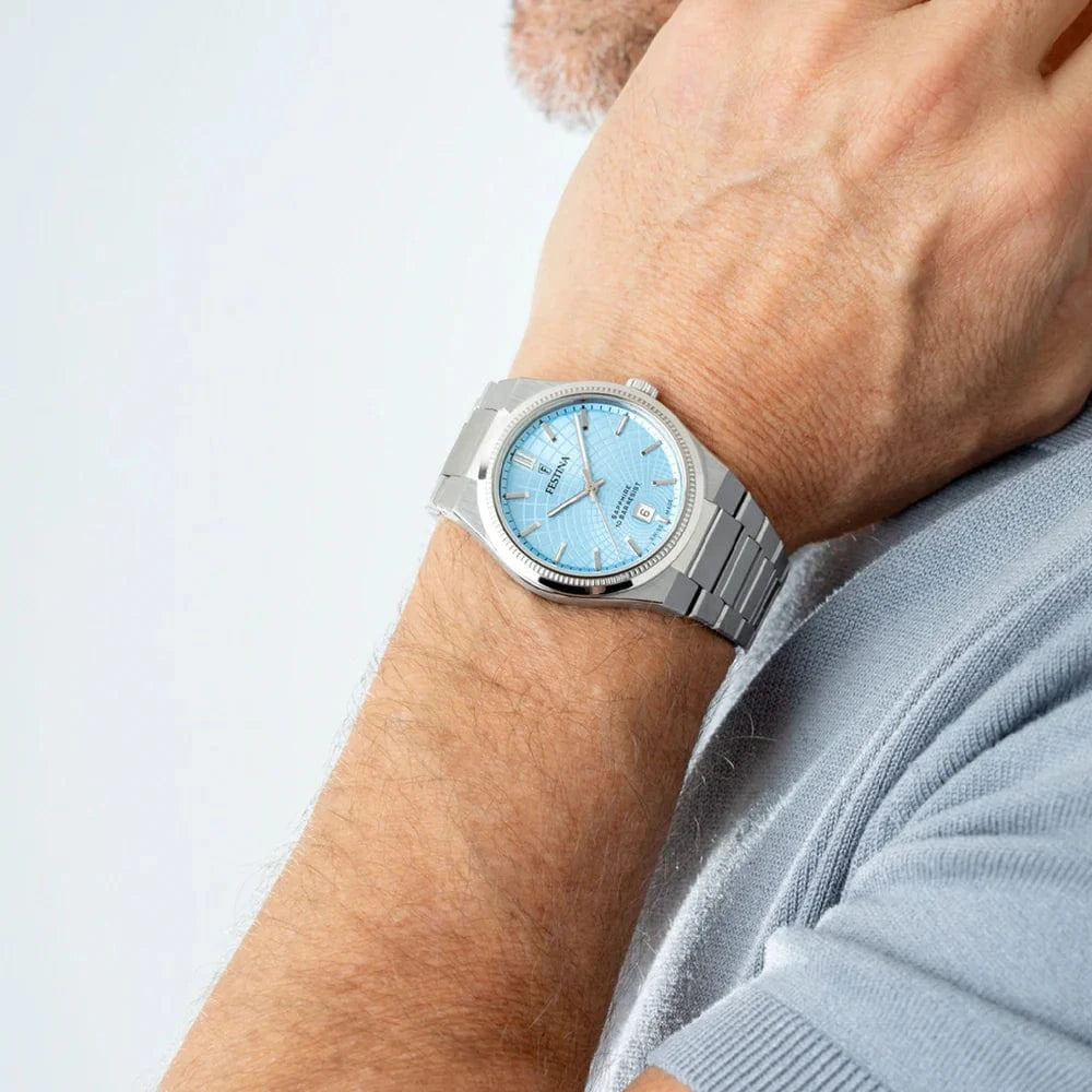 Festina Swiss Rivé 40mm Blue Dial Men's Watch F20051/3