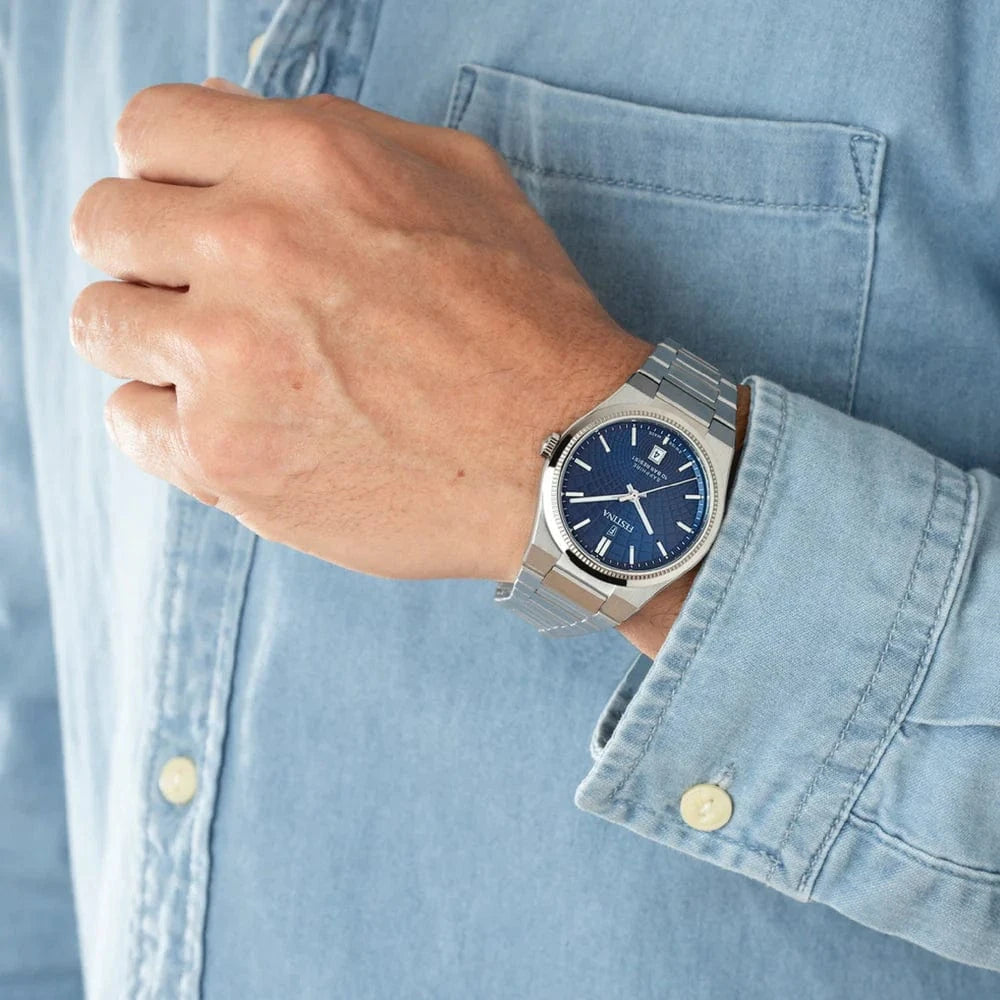 Festina Swiss Rivé 40mm Blue Dial Men's Watch F20051/4