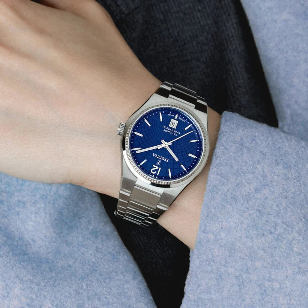 Festina Swiss Rivé 35mm Blue Dial Women's Watch F20052/7