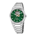 Festina Swiss Made 40mm Rivé Open Heart Green Dial Men's Watch F20053/3