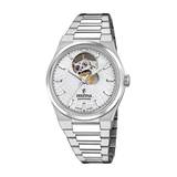 Festina Swiss Made 35mm Rivé Open Heart Silver Dial Women's Watch F20054/1