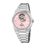 Festina Swiss Made 35mm Rivé Open Heart Pink Dial Women's Watch F20054/2