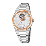 Festina Swiss Made 40mm Rivé Open Heart Silver Dial Men's Watch F20061/1